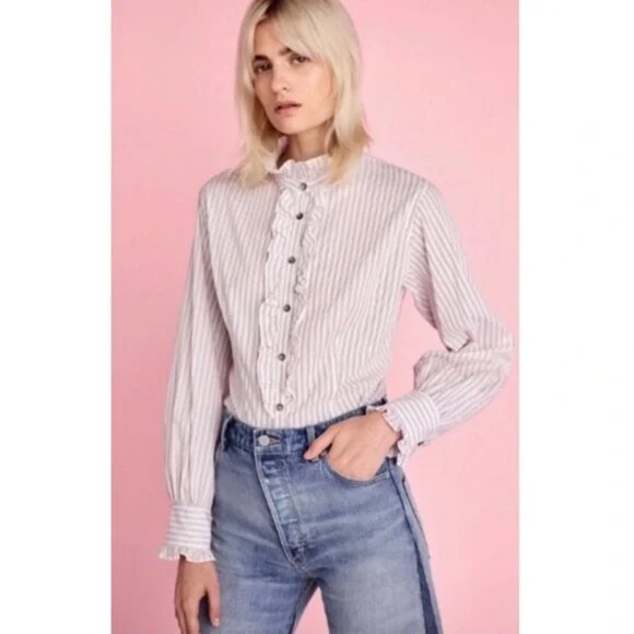 Rebecca Taylor La Vie Gigi Button Down Shirt - Picture 1 of 8